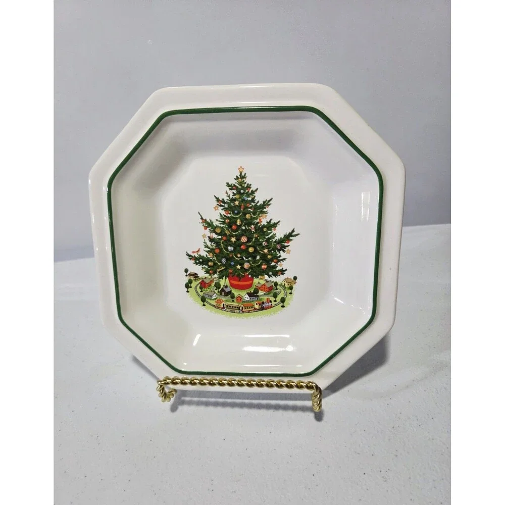 Pfaltzgraff 1990's Christmas Heritage Mint Tray 6.5